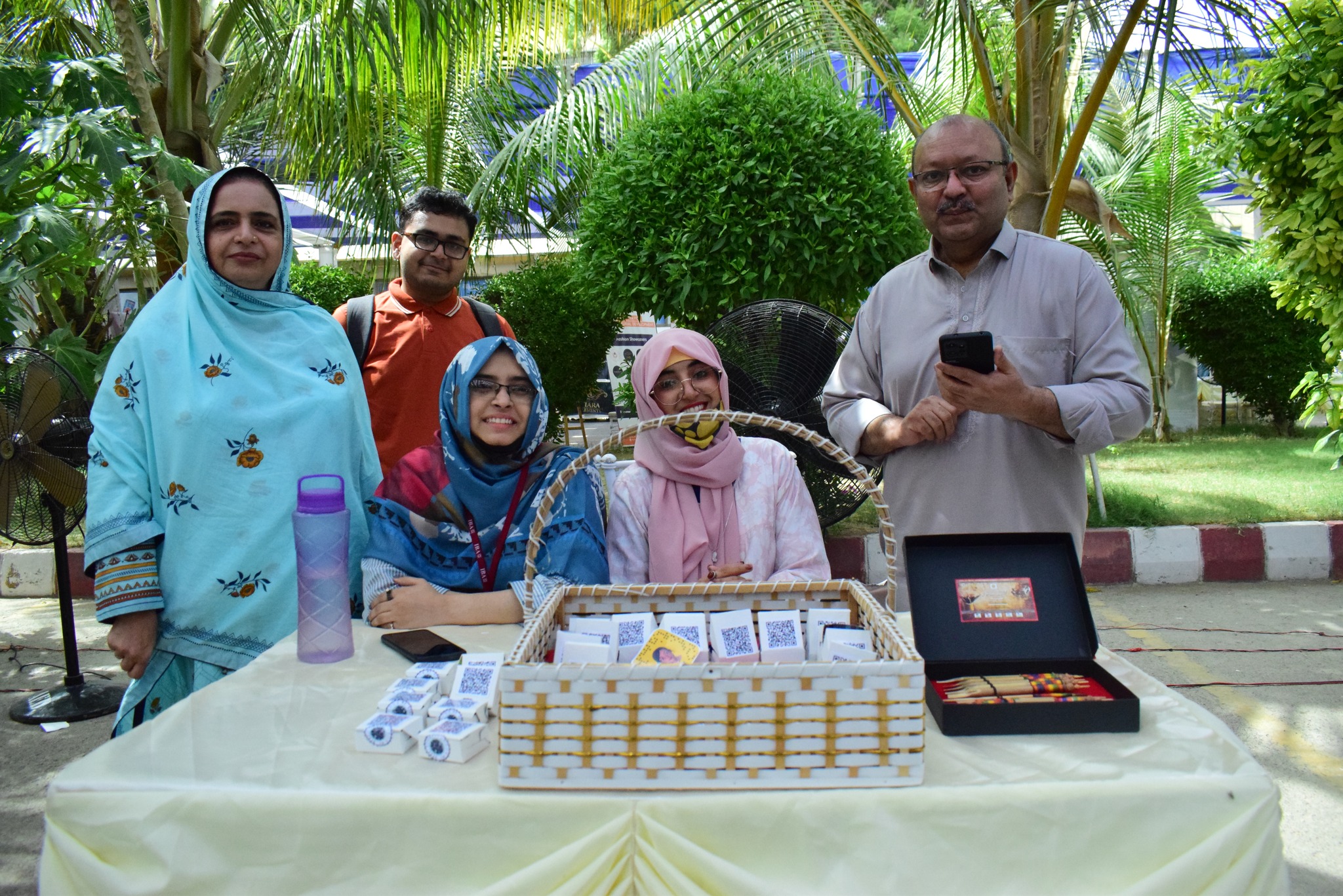 A team of local entrepreneurs at their showcase table